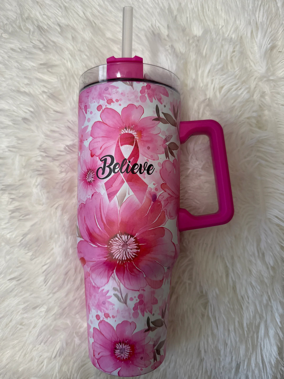 Insulated Cup 40 oz PINK Awareness - Southern Sassy Boutique