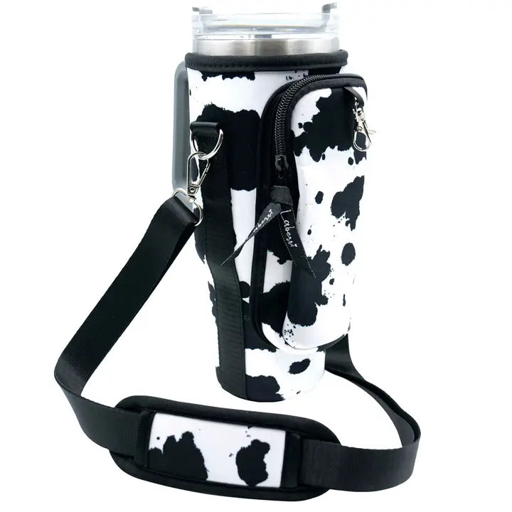 40 oz Tumbler "Handle" Bag - Flamingos