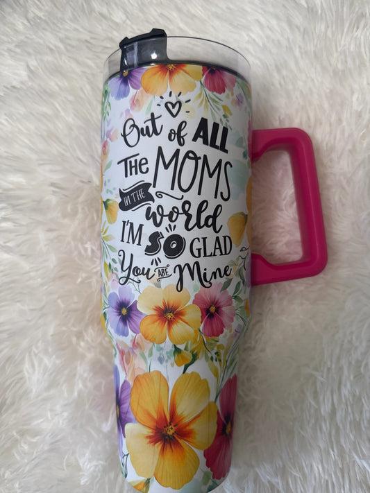 Celebrate Mom Theme 40oz Insulated Cup - Southern Sassy Boutique