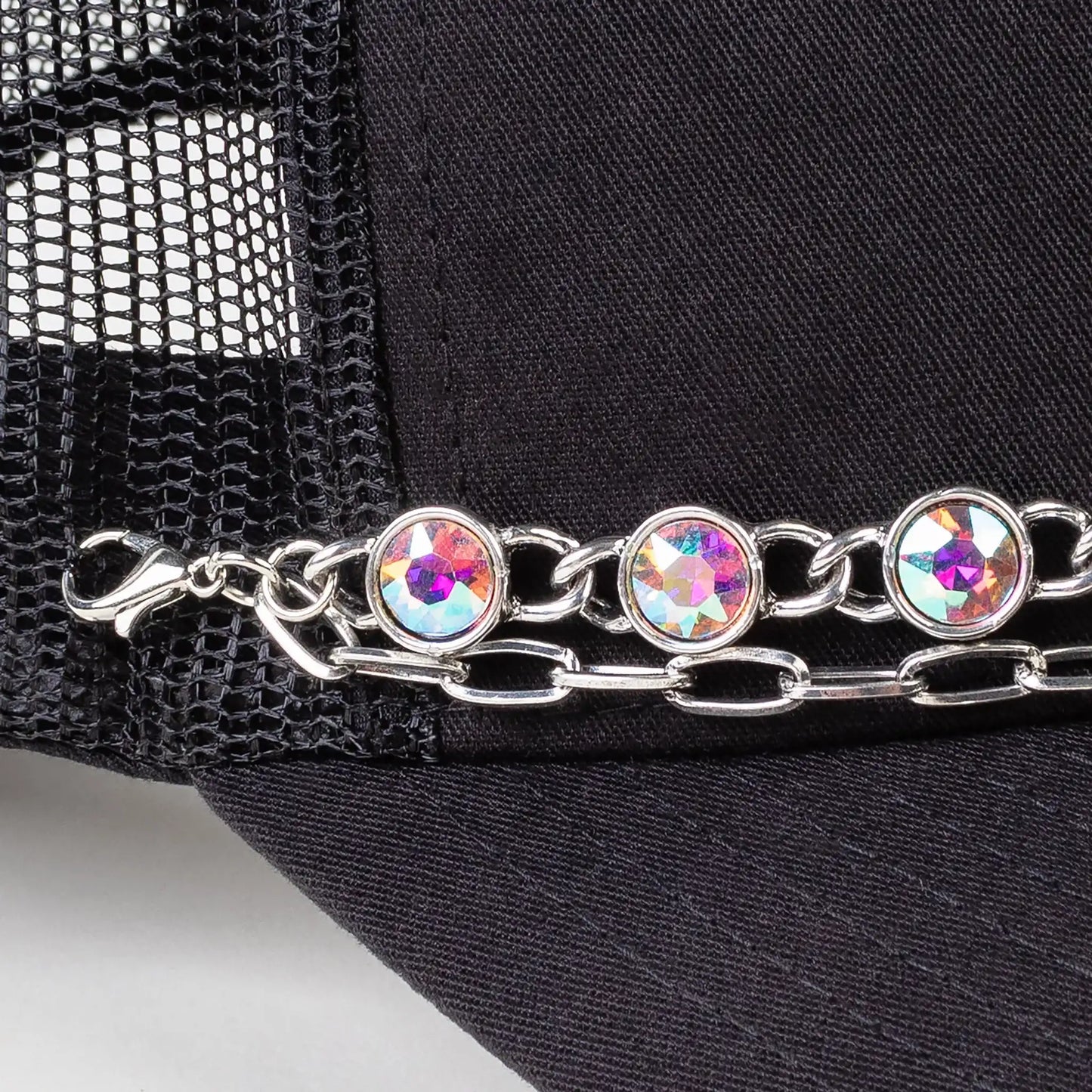 AB Crystal Trucker Hat Chain
