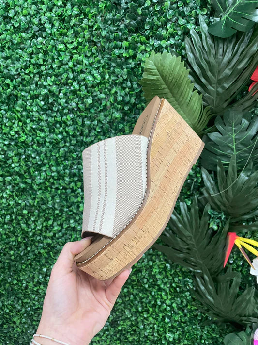 Corkys-mugshot Tan Natural Stripe Wedge