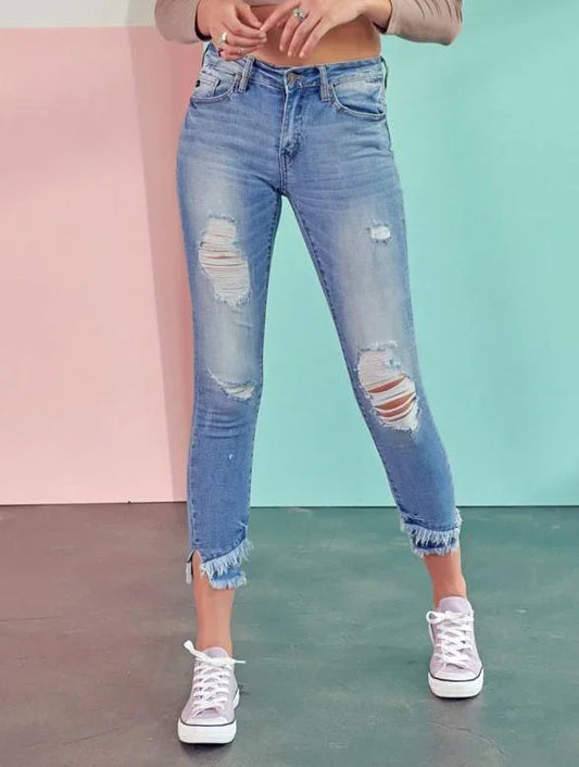 Curvy Mid-Rise Jeans - Southern Sassy Boutique