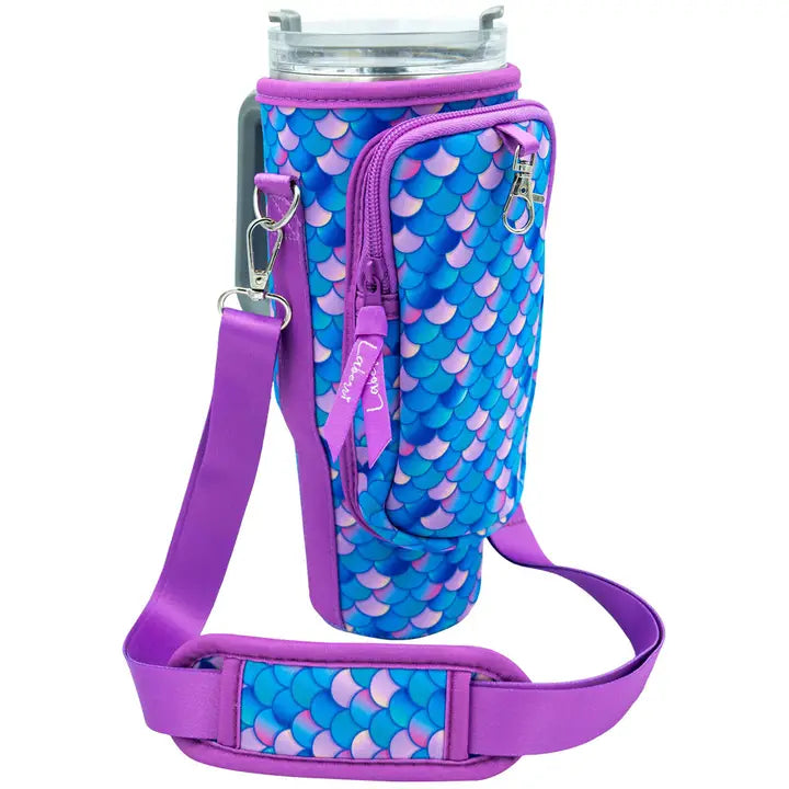 40 oz Tumbler "Handle" Bag - Flamingos