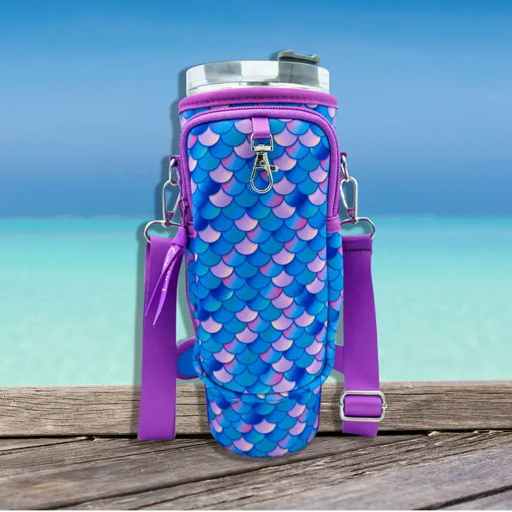 40 oz Tumbler "Handle" Bag - Flamingos