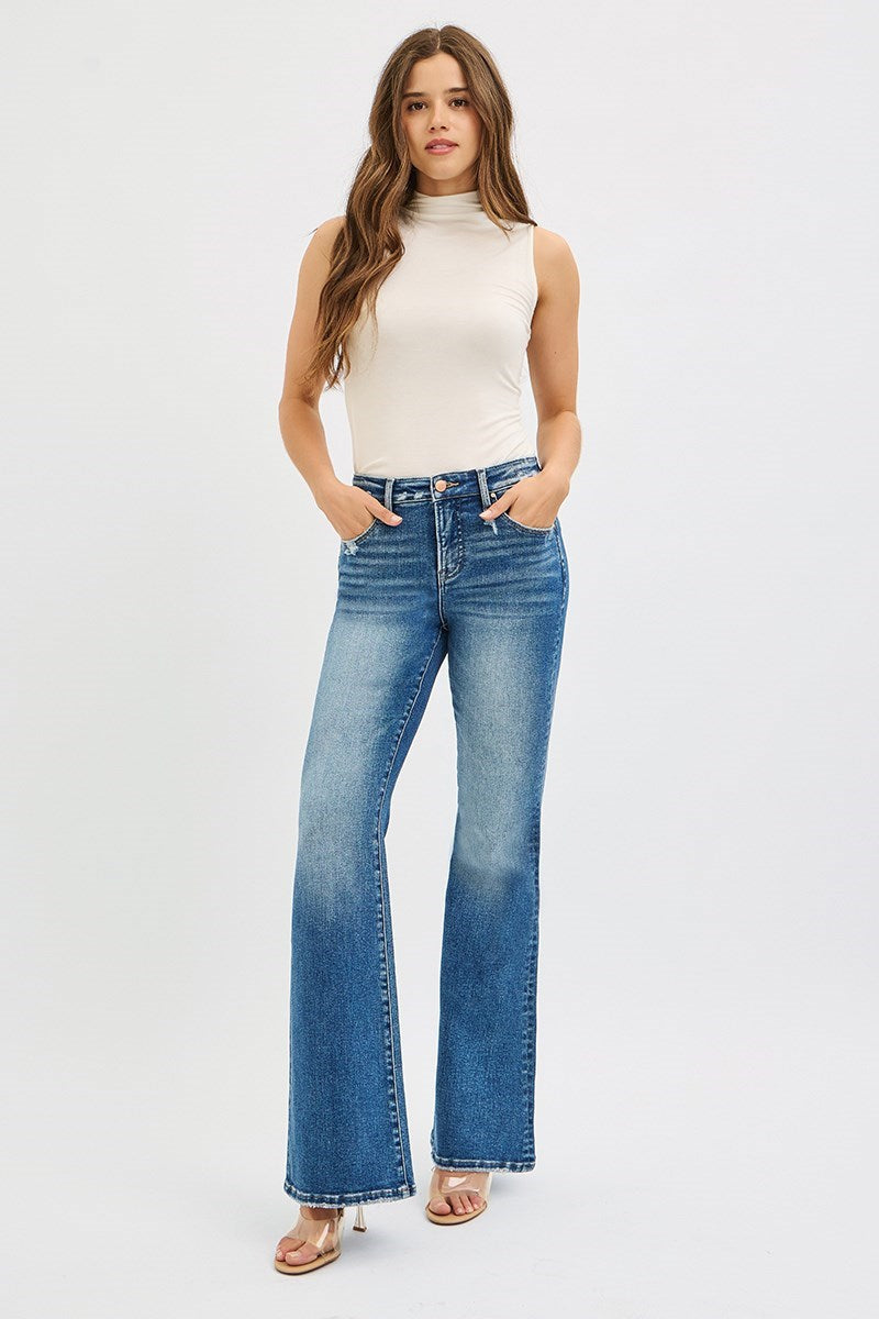 Tummy Control High Rise Flare Jeans