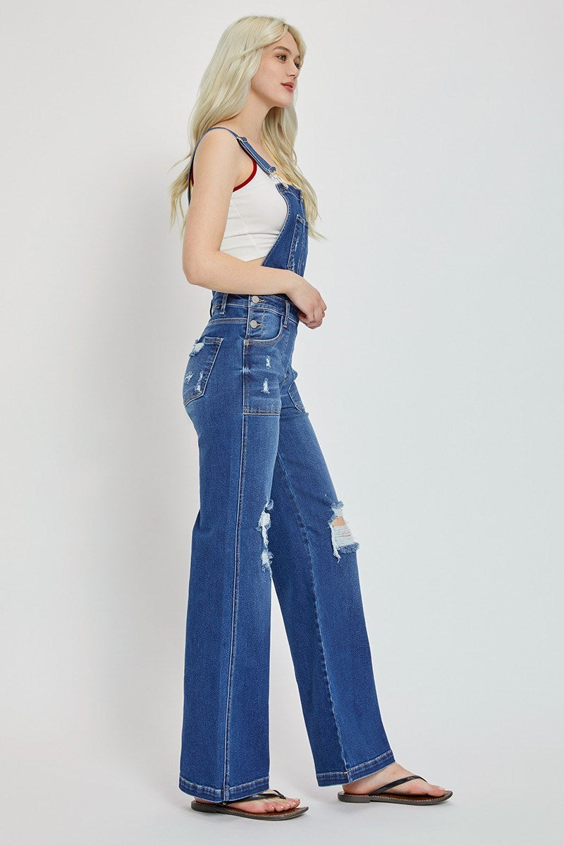 Risen Dark Wide Leg Overalls