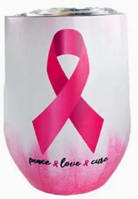 Breast Cancer Awareness 12 Oz Insulated Wine Cup