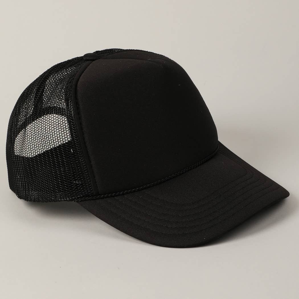 Solid Color OTTO 5-Panel Foam Mesh Back Trucker Hat
