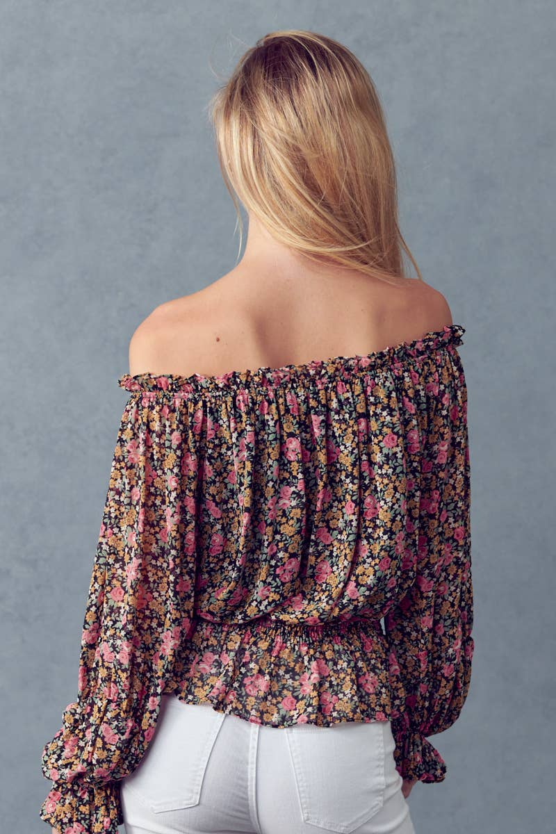 Off-Shoulder Floral Top