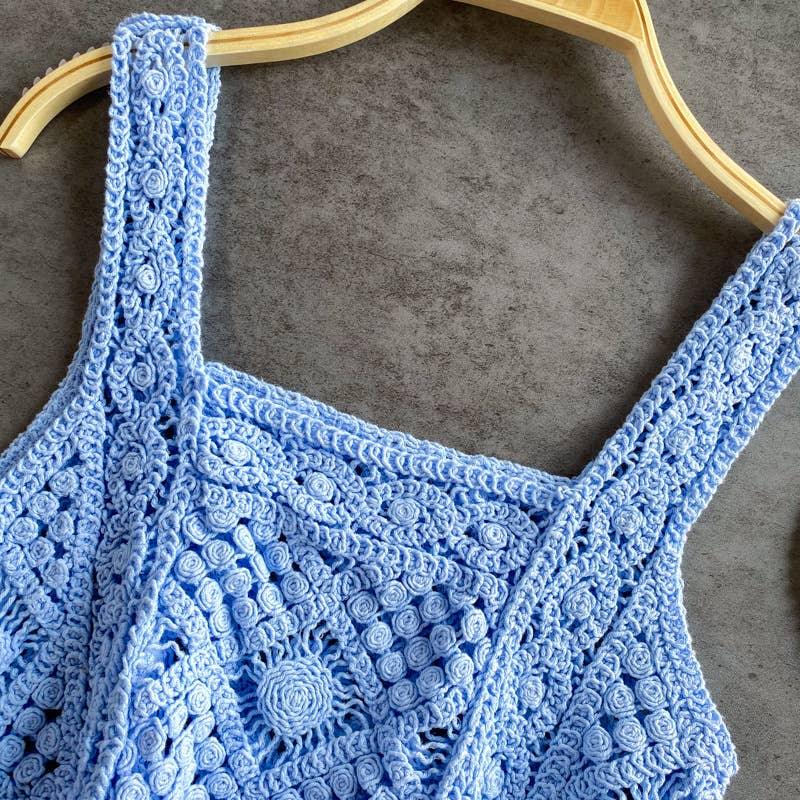 Crochet Knit Tank Top - Southern Sassy Boutique