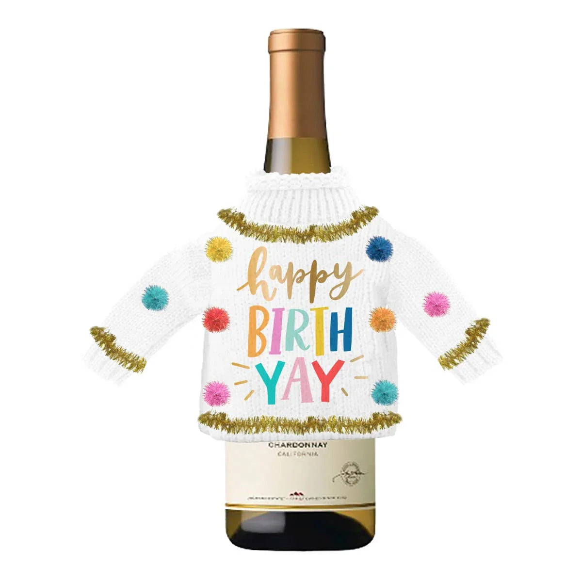 Funny Wine Bottle Sweater | Happy BirthYay - Southern Sassy Boutique