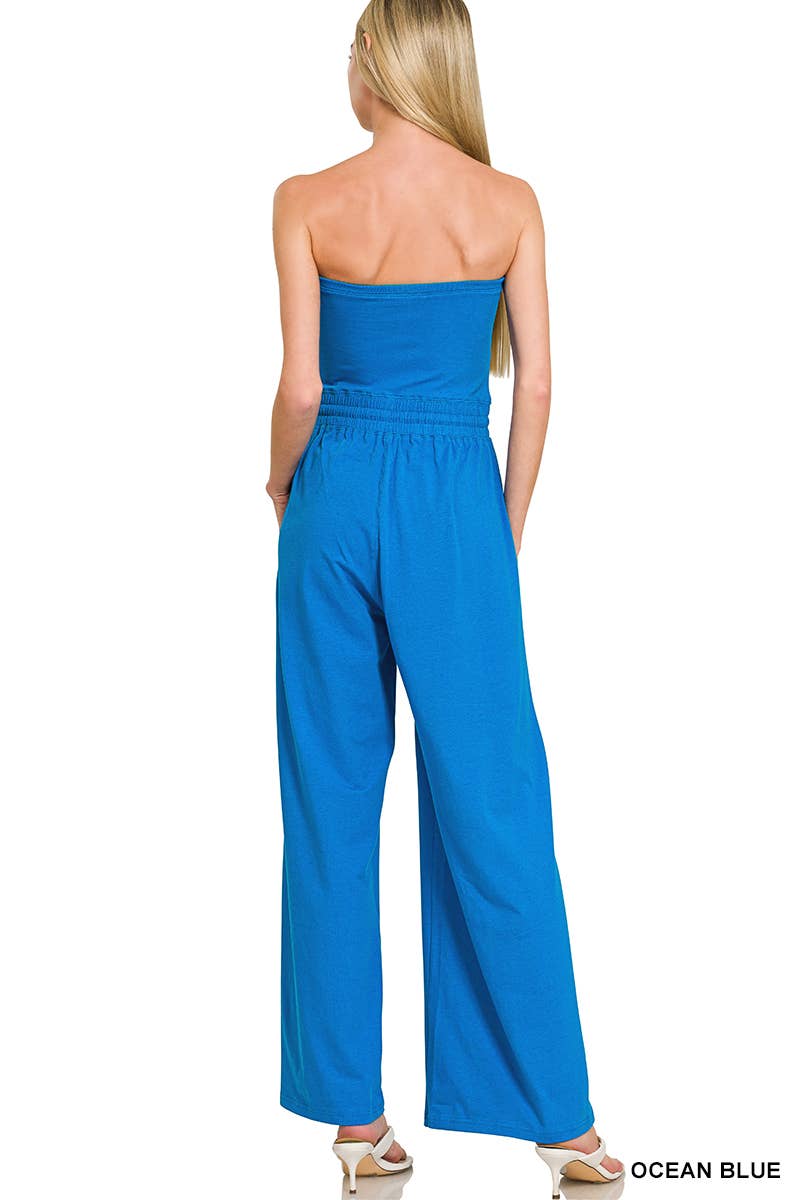 Tube Top Wide Leg Jumpsuit
