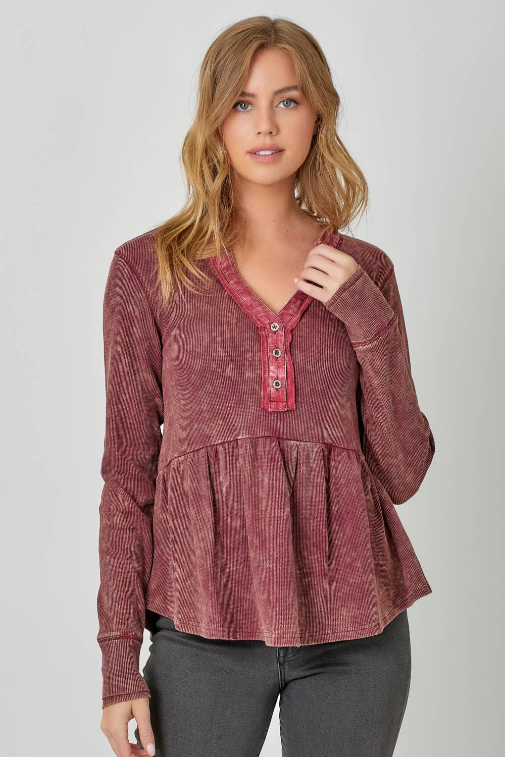 Washed Peplum Tops/ウォッシュドペプラムトップス MAISON SPECIAL（メゾンスペシャル）の「Washed Peplum Tops