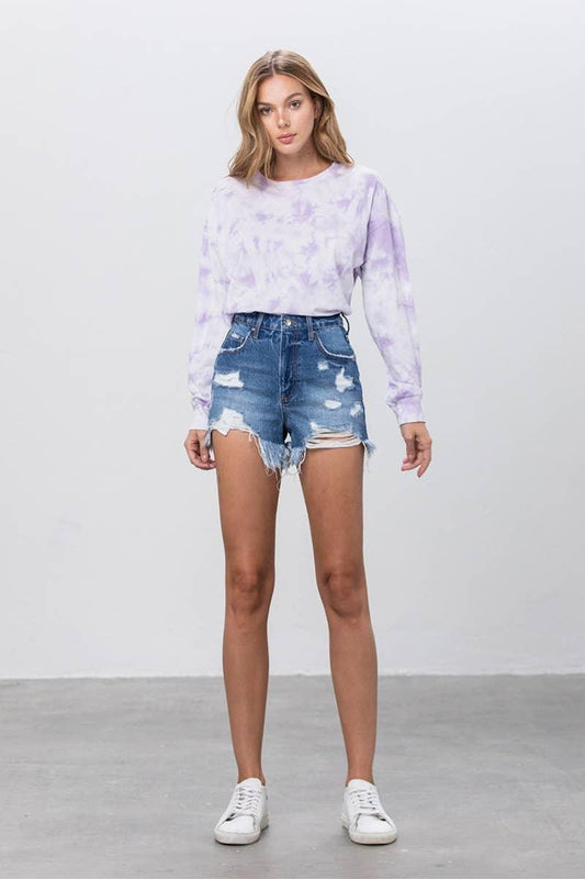 HIGH RISE DENIM SHORTS - Southern Sassy Boutique