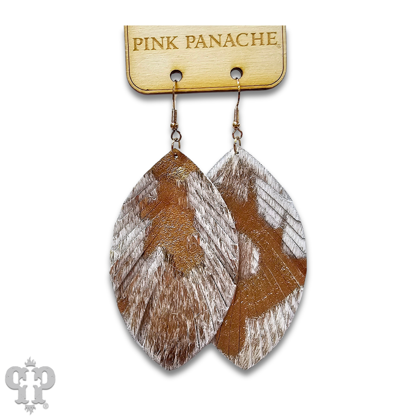 Fringe edge feather earring