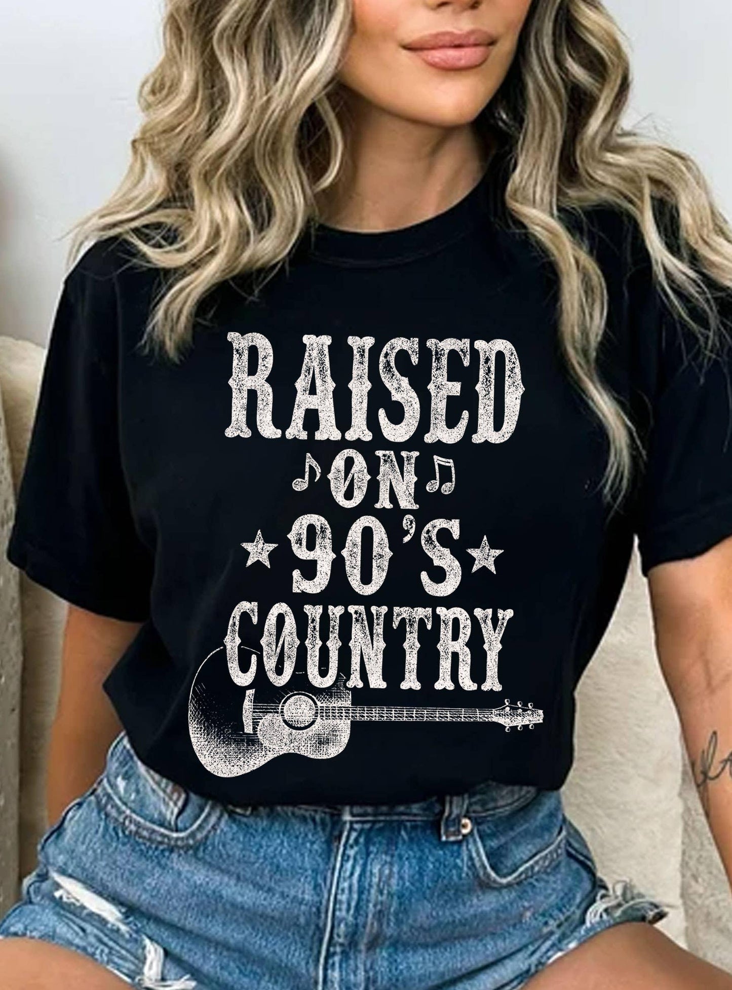 RAISED ON 90'S COUNTRY MUSIC GRAPHIC TSHIRTS - Southern Sassy Boutique