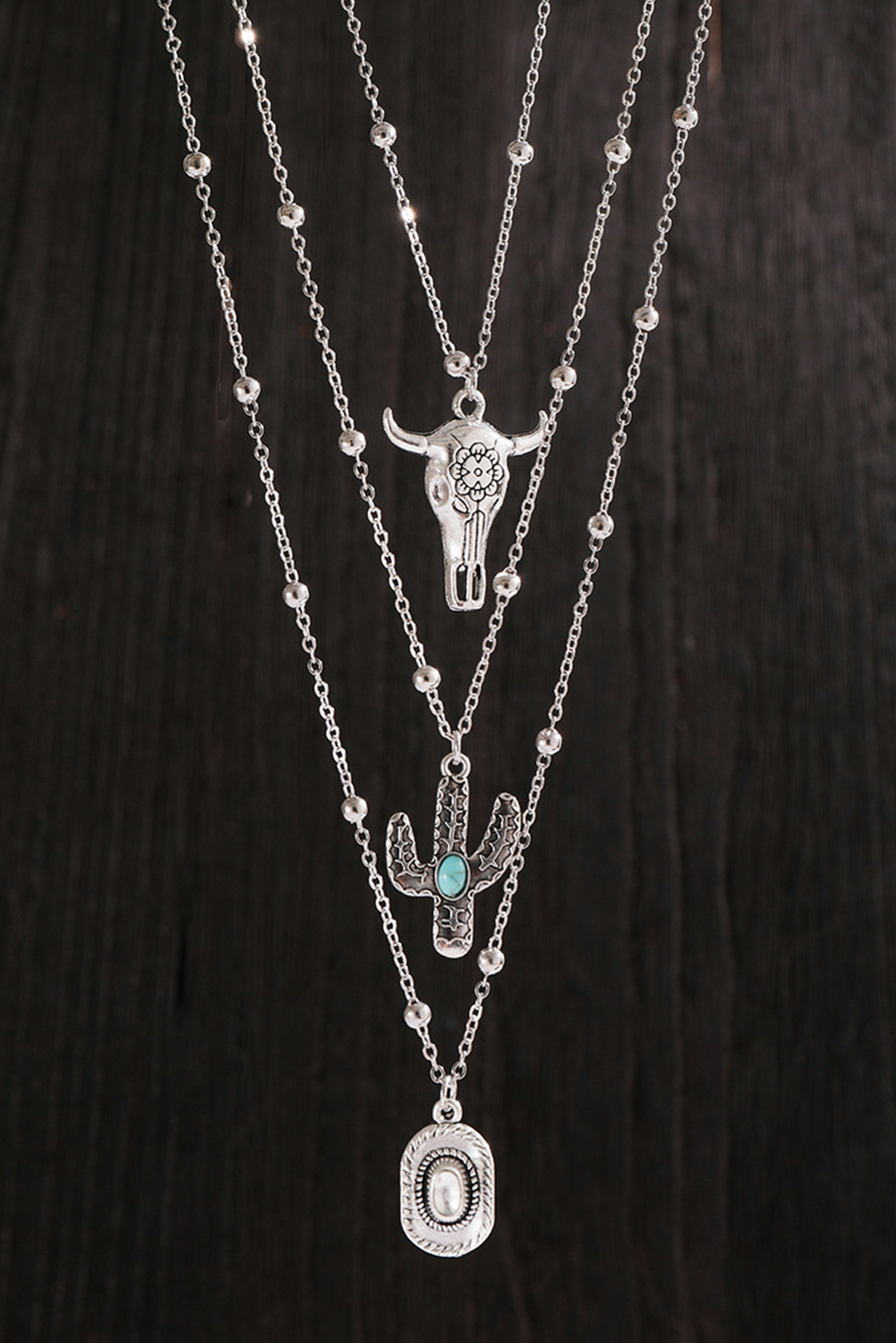 Western Pendant Adjustable Multi-Layer Necklace