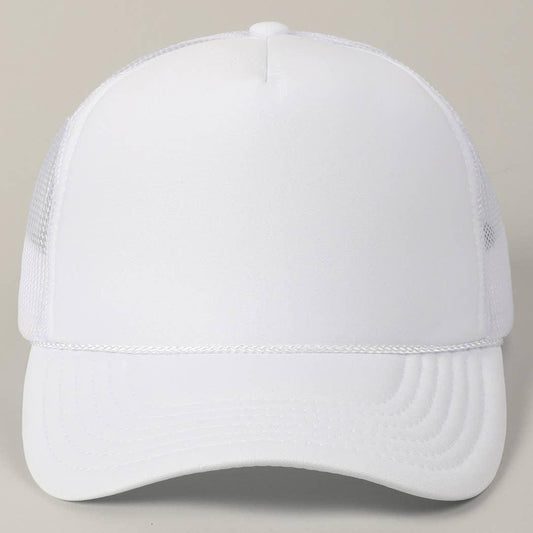 Solid Color OTTO 5-Panel Foam Mesh Back Trucker Hat - Southern Sassy Boutique