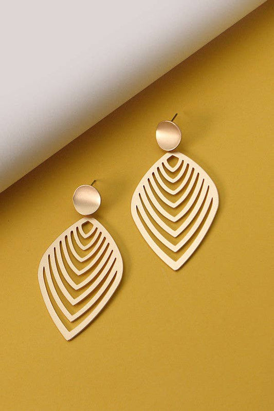 Cutout Leaf Drop Earrings