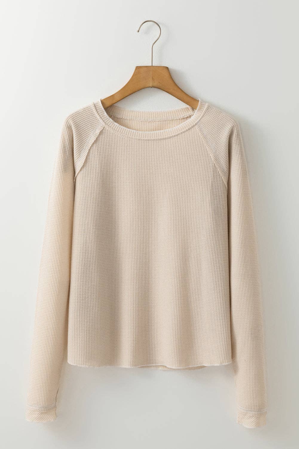 Waffle Knit Long Sleeve Top