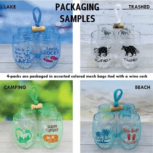 GIRLS TRIP Unbreakable Stemless TRITAN Plastic Wine Glasses - Southern Sassy Boutique