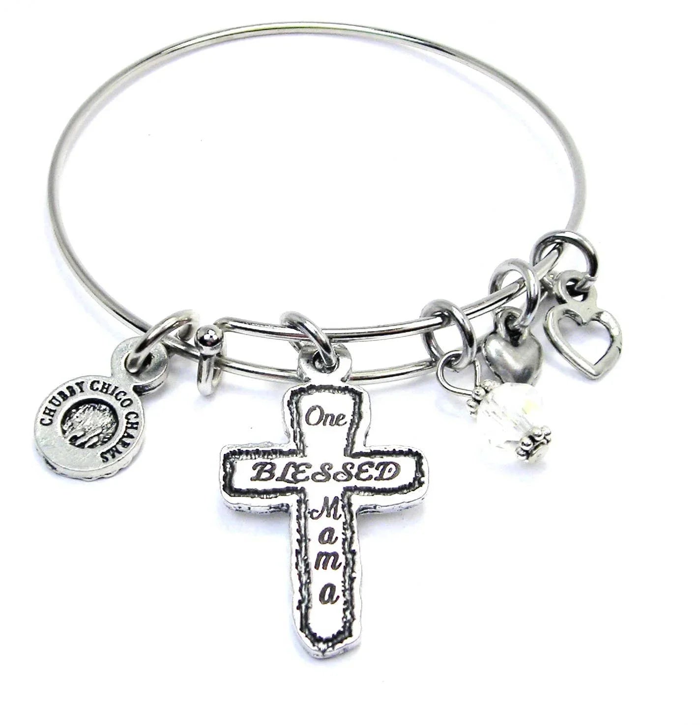 One Blessed Mama Bangle Expandable Bracelet - Southern Sassy Boutique