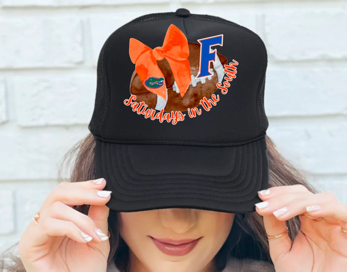 Coquette Florida Gators Football Trucker Hat Game Day - Southern Sassy Boutique