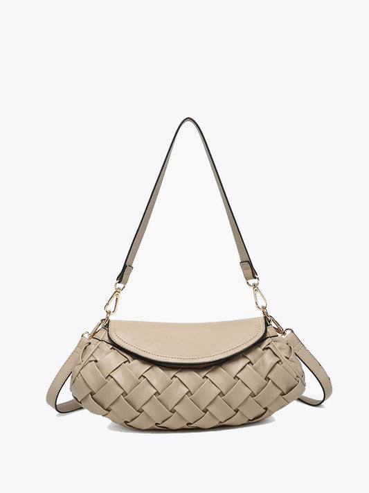 Kaleen Woven Satchel w/ Crossbody Strap