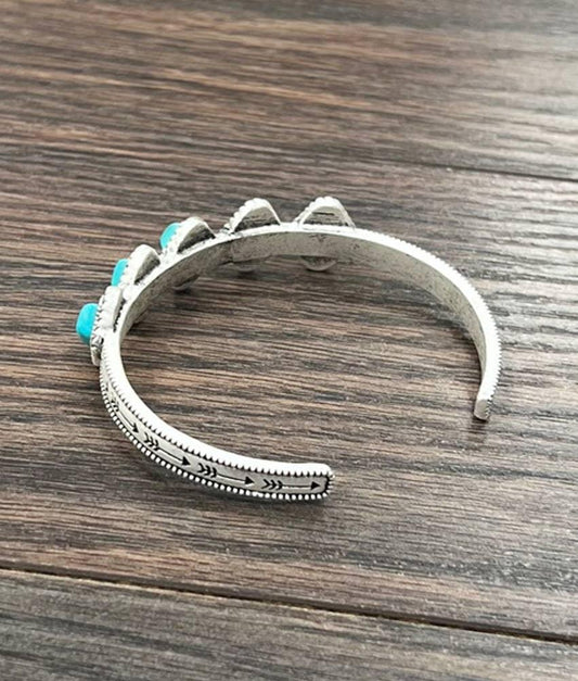 711320, Turquoise Cuff Bracelet - Southern Sassy Boutique