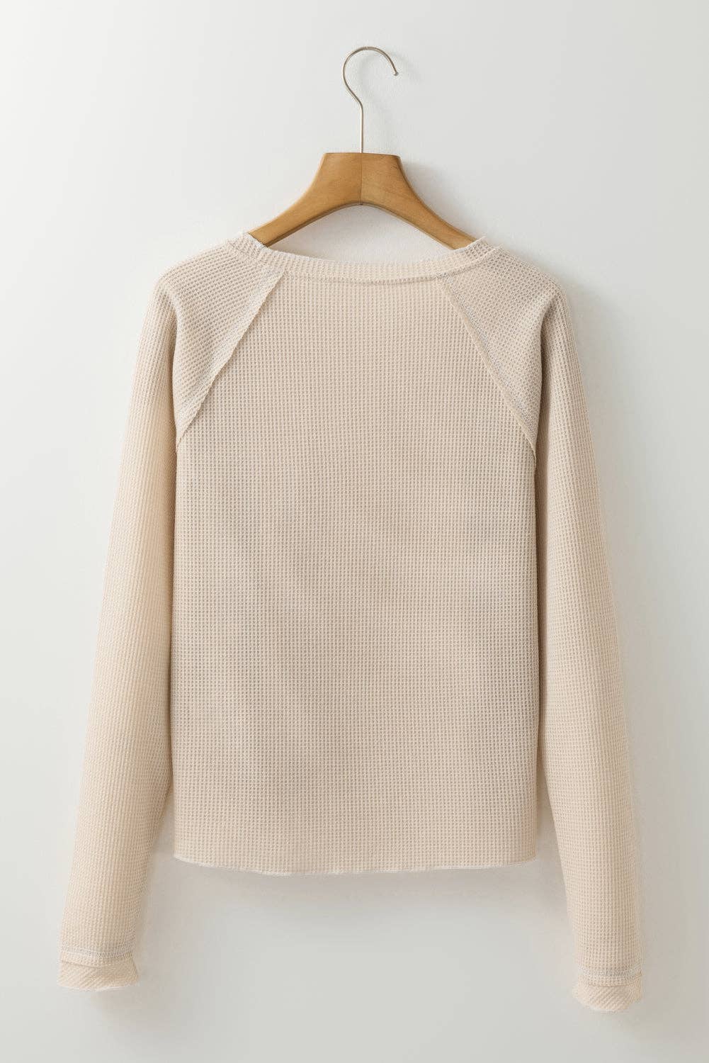 Waffle Knit Long Sleeve Top