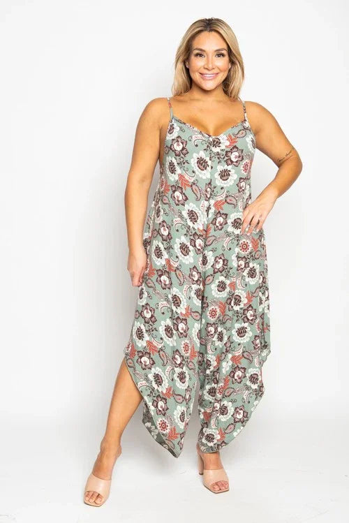 Floral Print Jumpsuit - Southern Sassy Boutique
