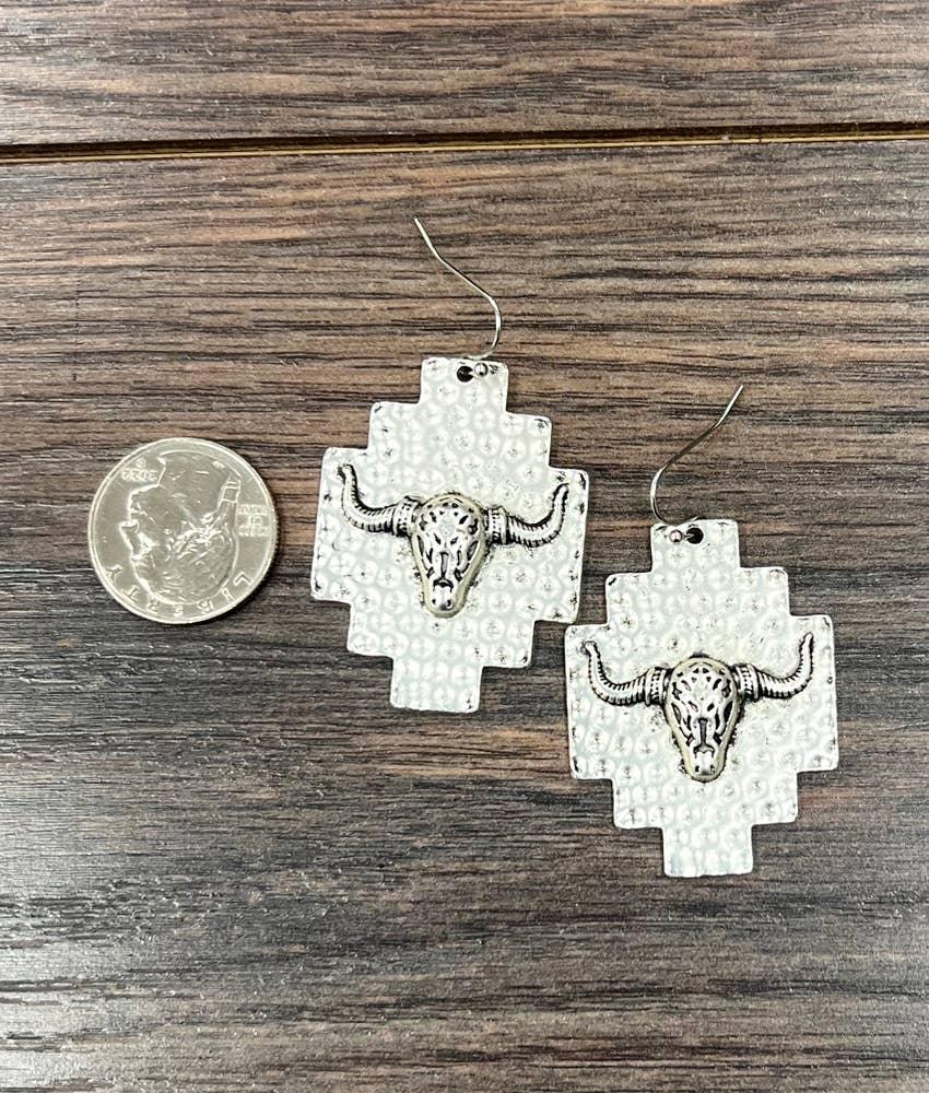 Longhorn Earrings - Southern Sassy Boutique