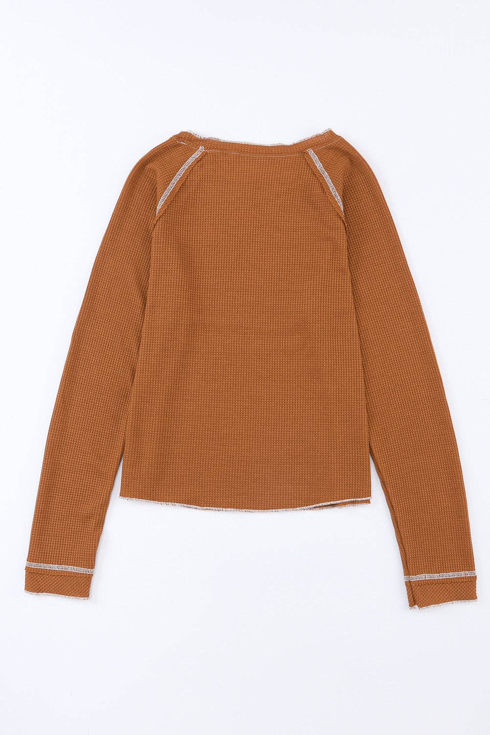 Waffle Knit Long Sleeve Top