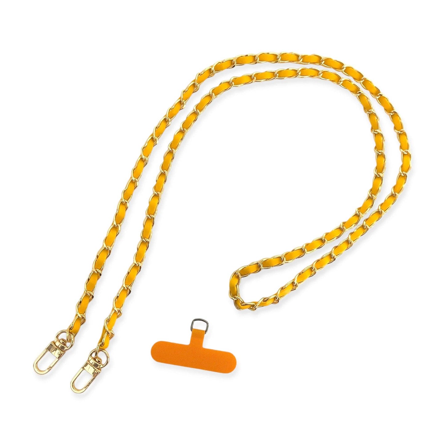 Long Faux Vegan Leather Phone Chain
