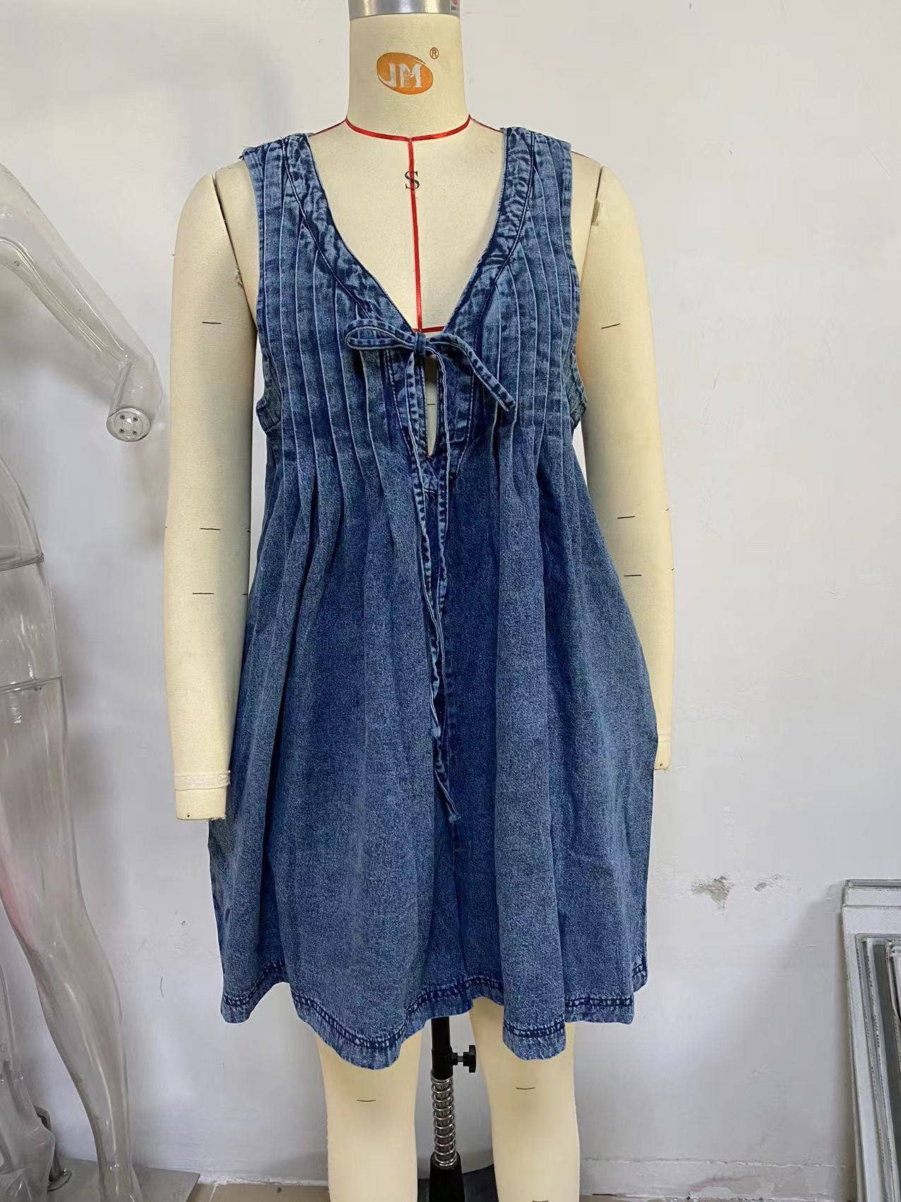 Sleeveless Top & Shorts Denim Jumpsuit