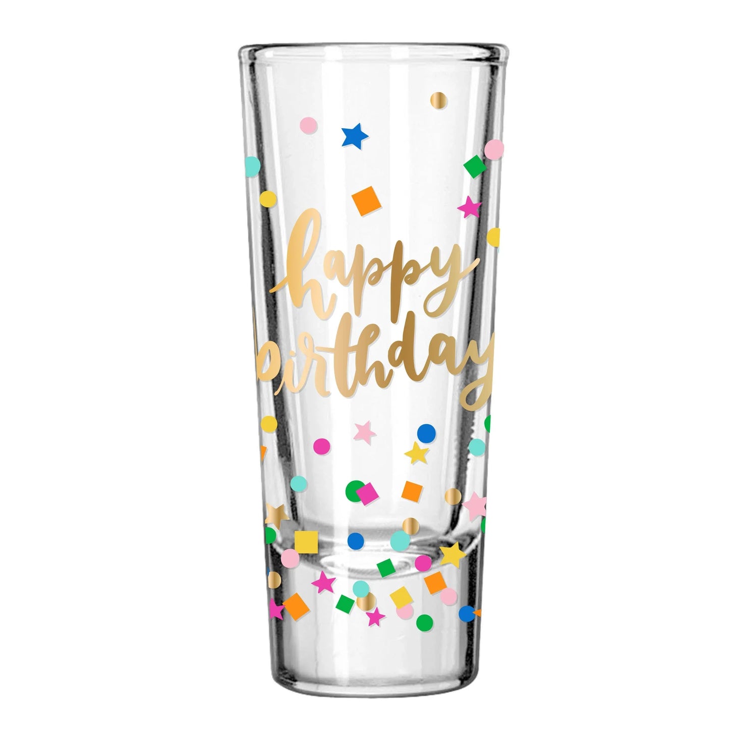 Happy Birthday Confetti Shot Glass | Happy Birthday - Southern Sassy Boutique