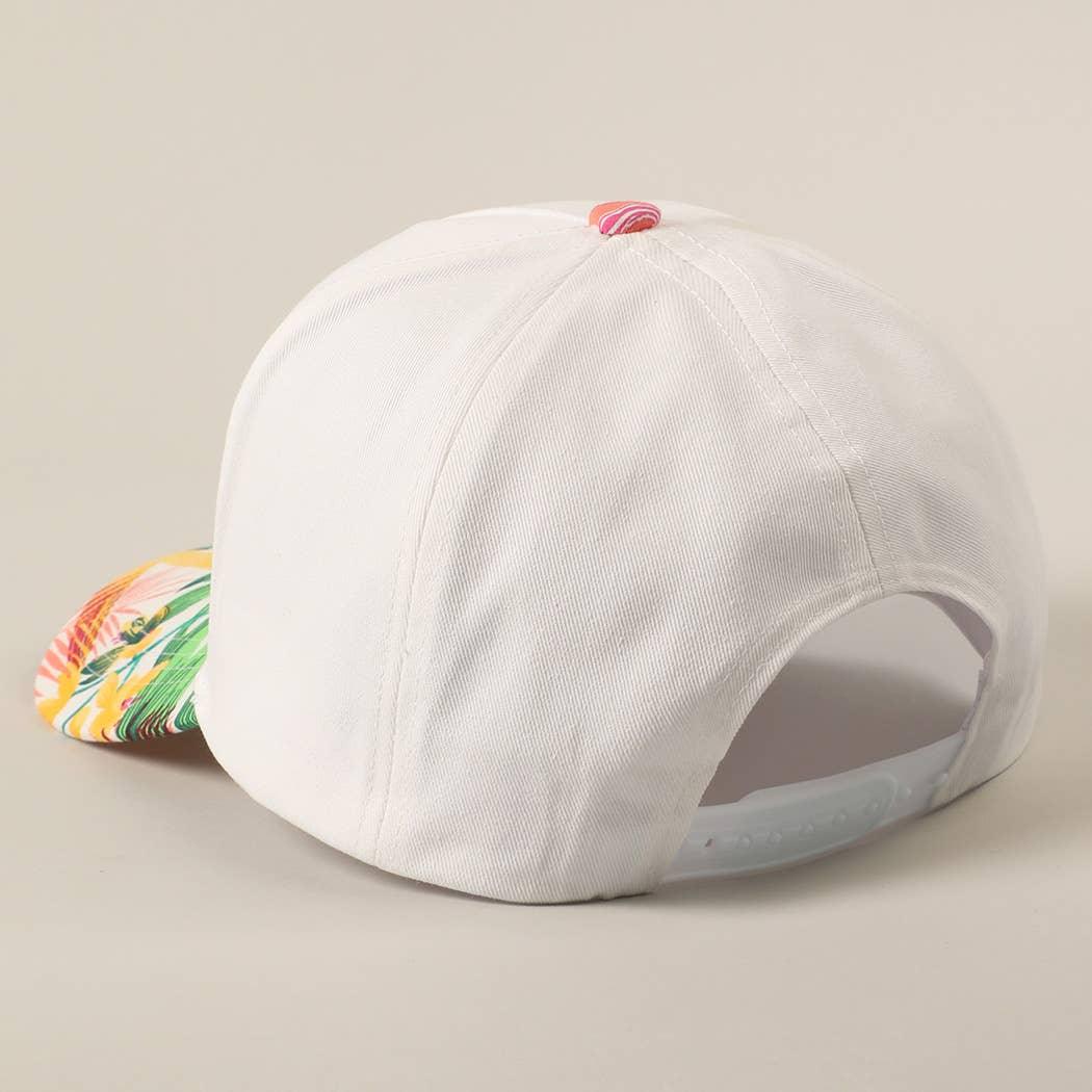 Feelin' Salty Letter Embroidery Floral Trucker Hat - Southern Sassy Boutique