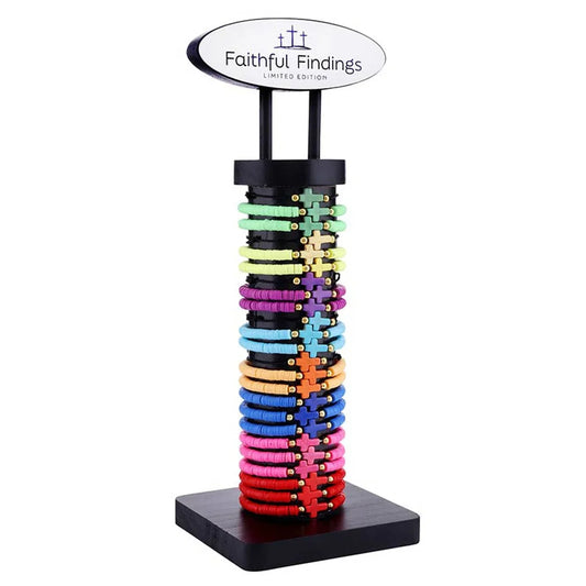 Ceramic Cross Elastic Bracelets - Southern Sassy Boutique