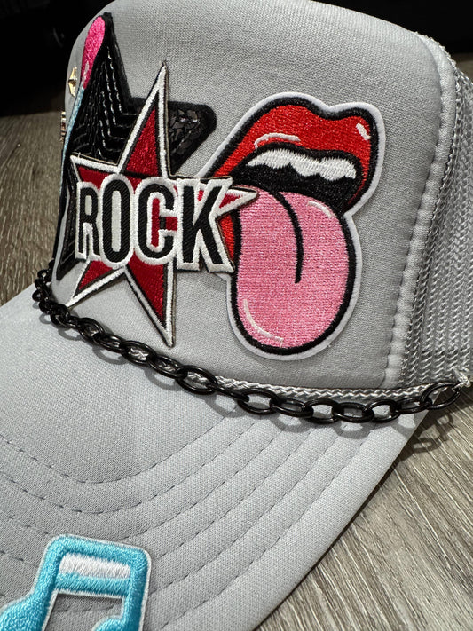 Rock Star Themed Trucker Hat - Southern Sassy Boutique