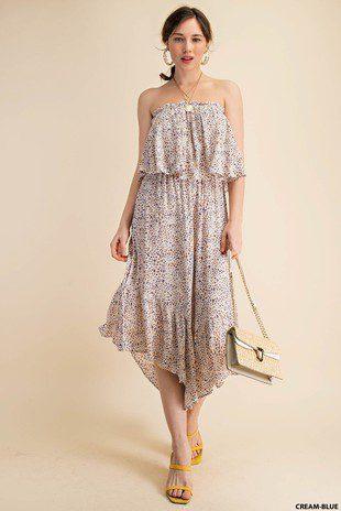 Animal Print Off Shoulder Jumpsuit - Southern Sassy Boutique