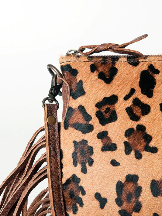 American Darling Leopard Print Fringe Crossbody - Southern Sassy Boutique