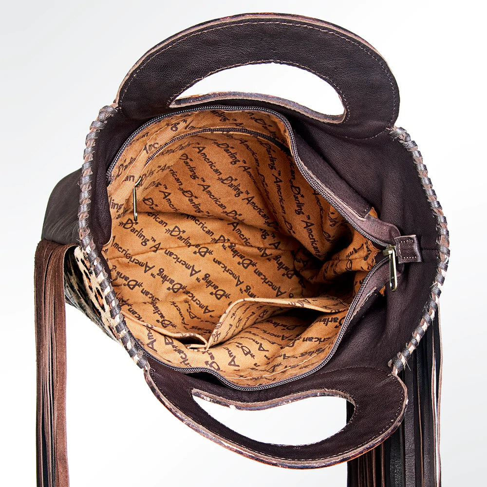 American Darling Animal Print Tote Bag with Circle Handle