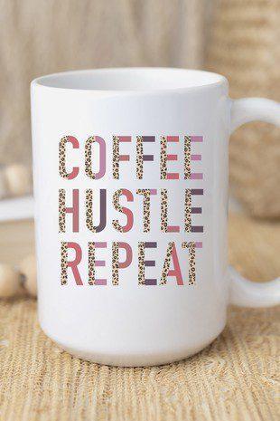 Coffee, Hustle, Repeat - Mug - Southern Sassy Boutique