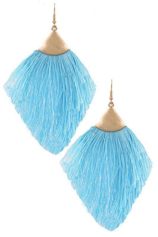 Cotton Tassel Fan Earrings - Southern Sassy Boutique