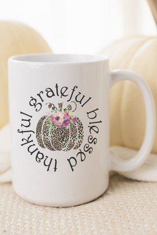 Thankful, Grateful, Blessed - Mug - Southern Sassy Boutique