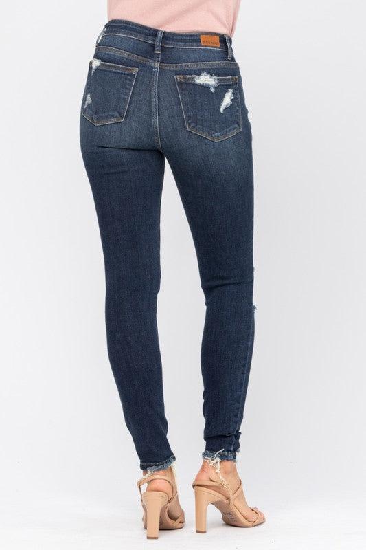 Distressed Skinny Denim - Southern Sassy Boutique