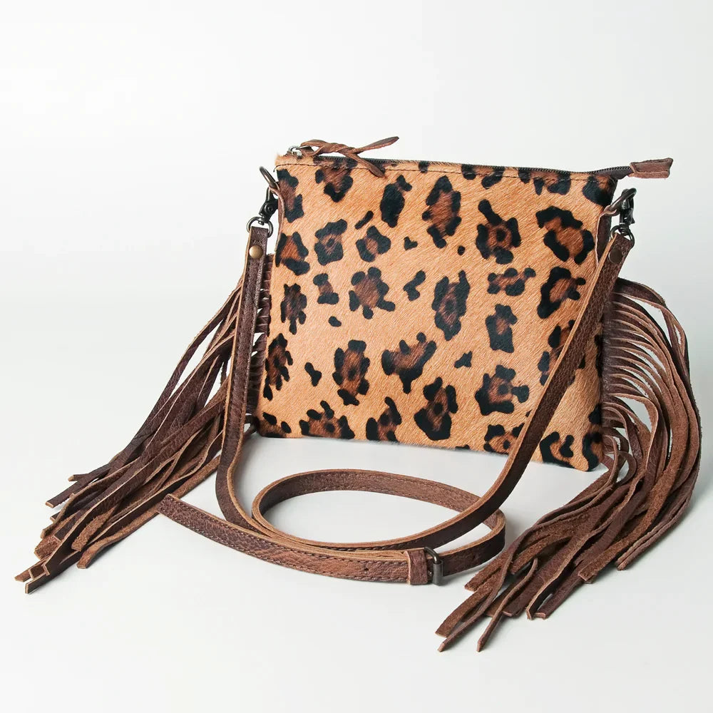 American Darling Leopard Print Fringe Crossbody - Southern Sassy Boutique