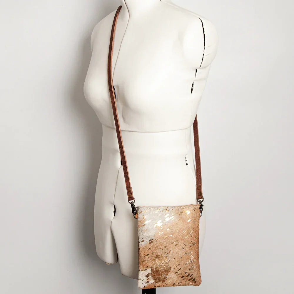 American Darling Small Acid Wash Cowhide Crossbody Bag - Southern Sassy Boutique
