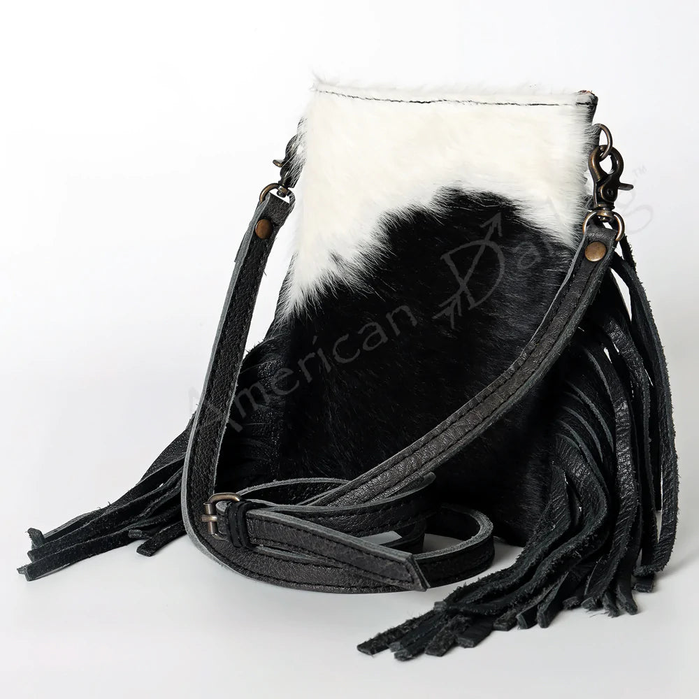 American Darling Concealed Carry Brown and White Cowhide Crossbody