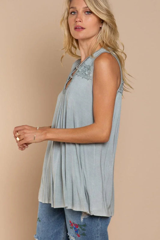Soft Embroidered Criss Cross Top - Southern Sassy Boutique